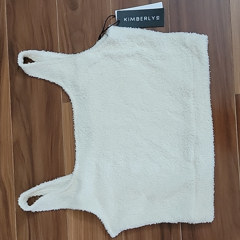 NWT fuzzy Kimberly C cream crop top